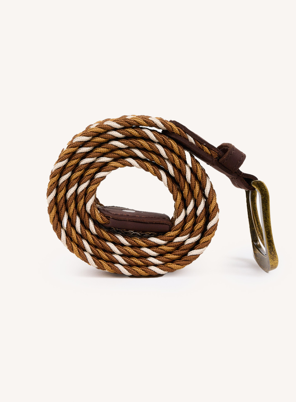 Classic Woven Belt in Camel CAM23 from Faguo