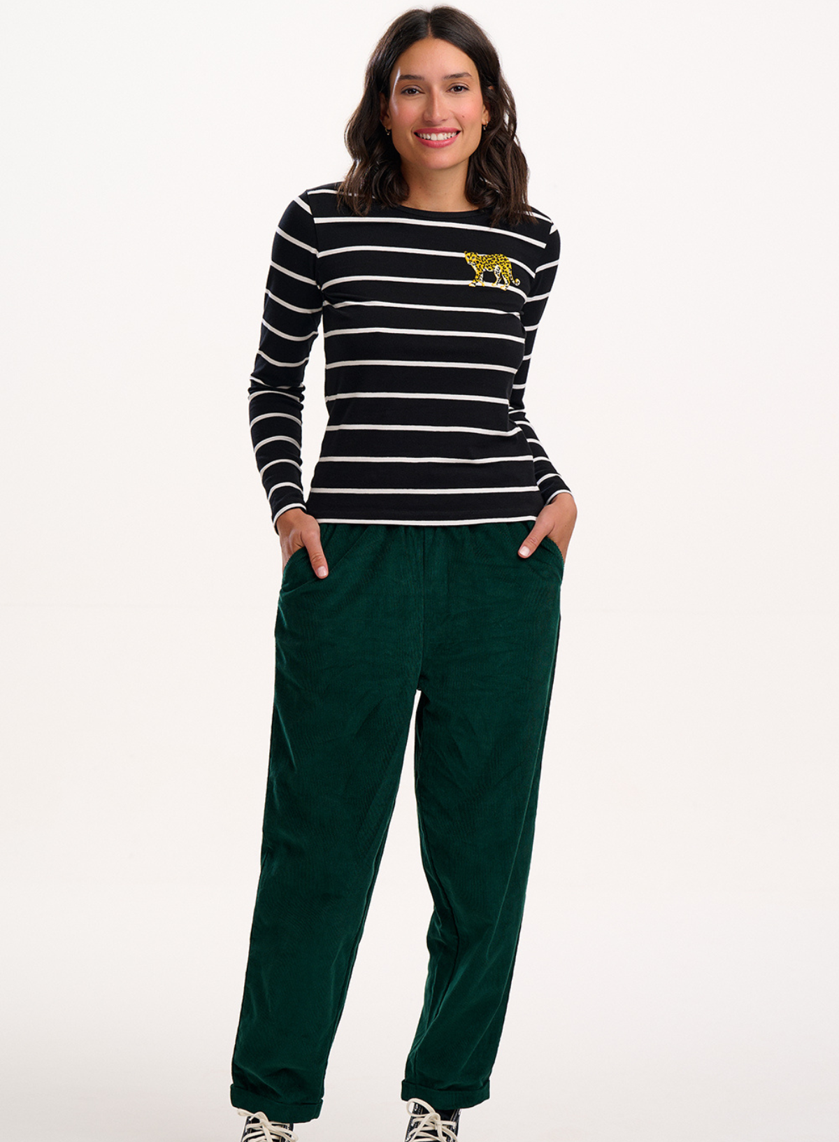 Vonnie Trousers in Green Cord from Sugarhill
