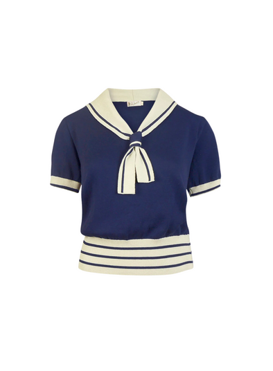 Sailor Top in Navy Stripe from Palava