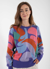 Danefox Cotton Jaquard Sweater in Cold Purple from Danefae