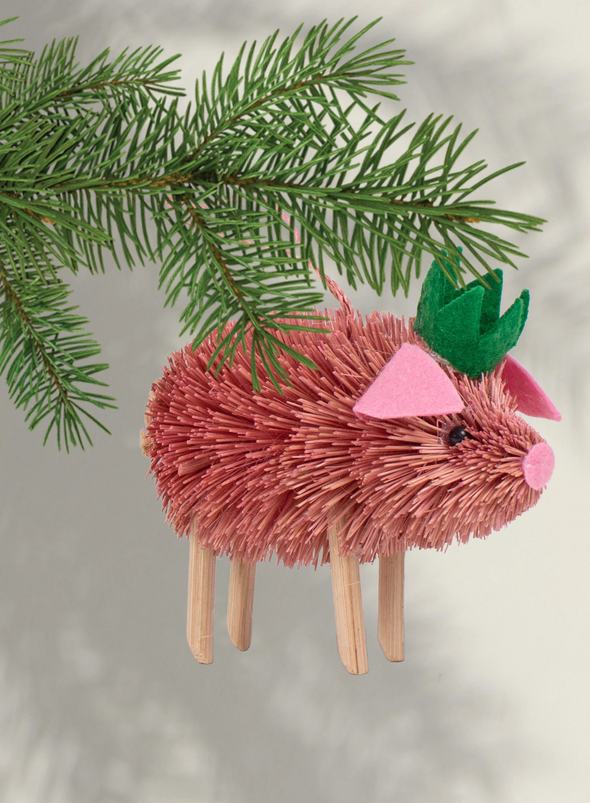 Bristle Pig Christmas Decoration from Studio THIE