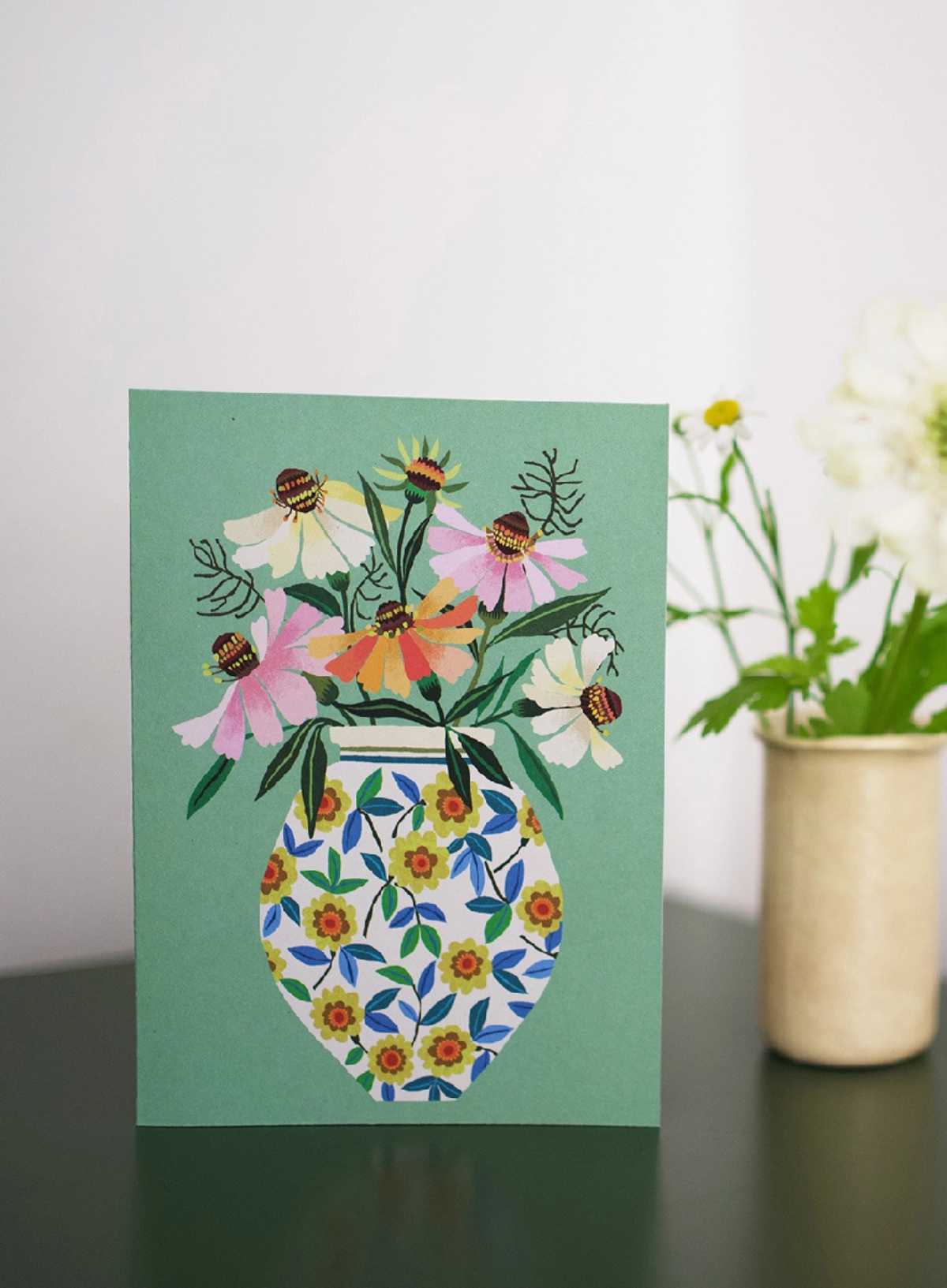 Brie Harrison Spring Pot Greetings Card