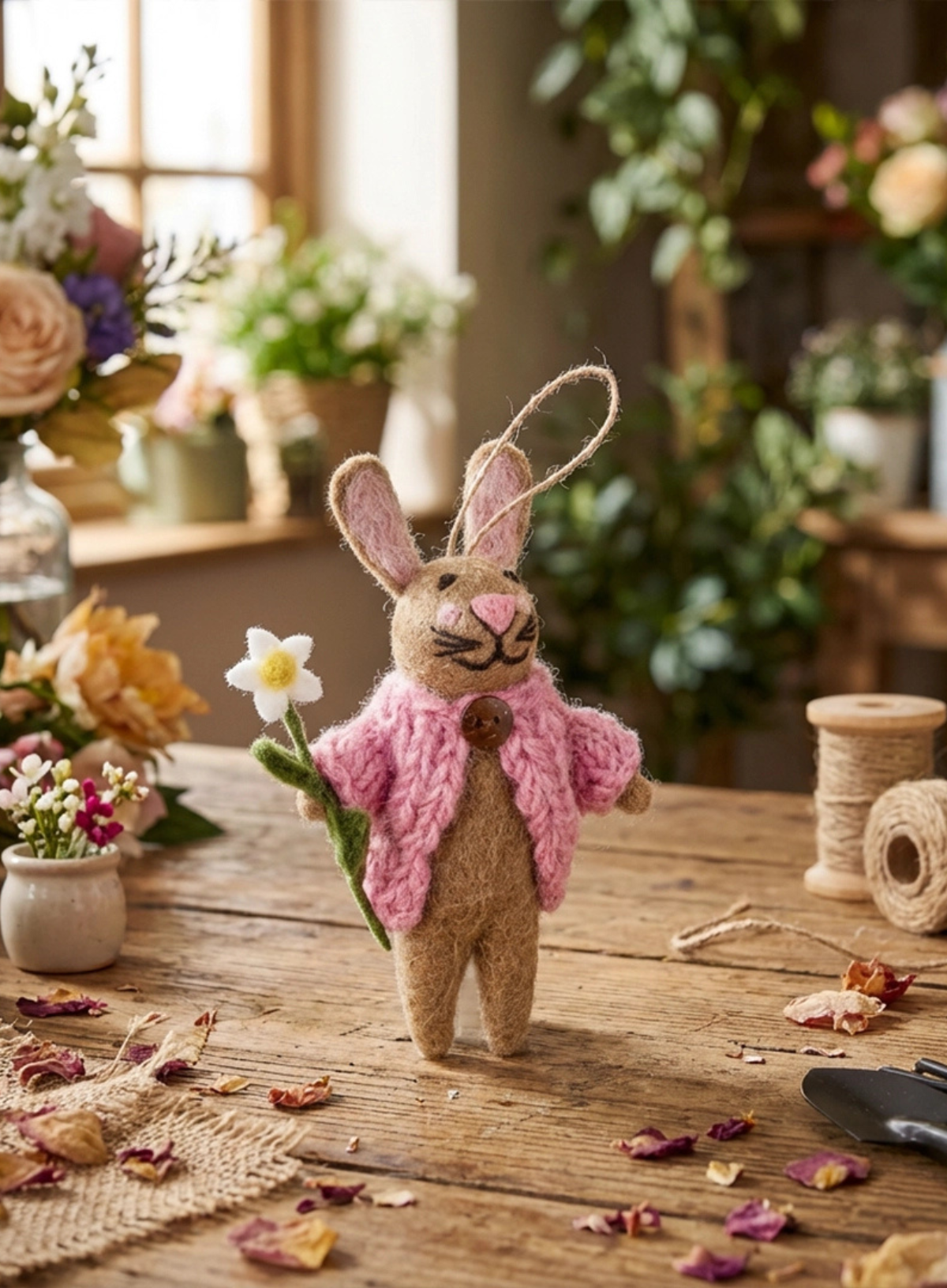 Felt So Good Handmade Felt Blossom the Bunny Easter Decoration