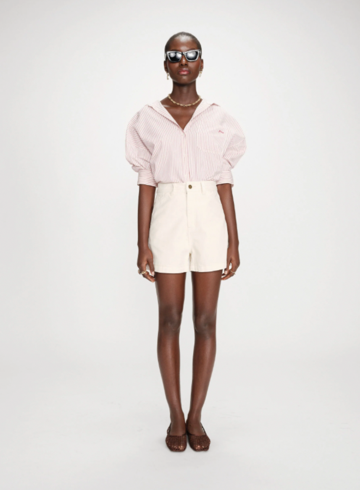 Grace & Mila  Verne Shorts in Ecru