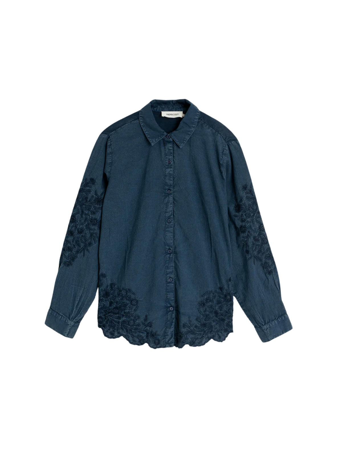 Indi & Cold Embroidered Shirt in Marino