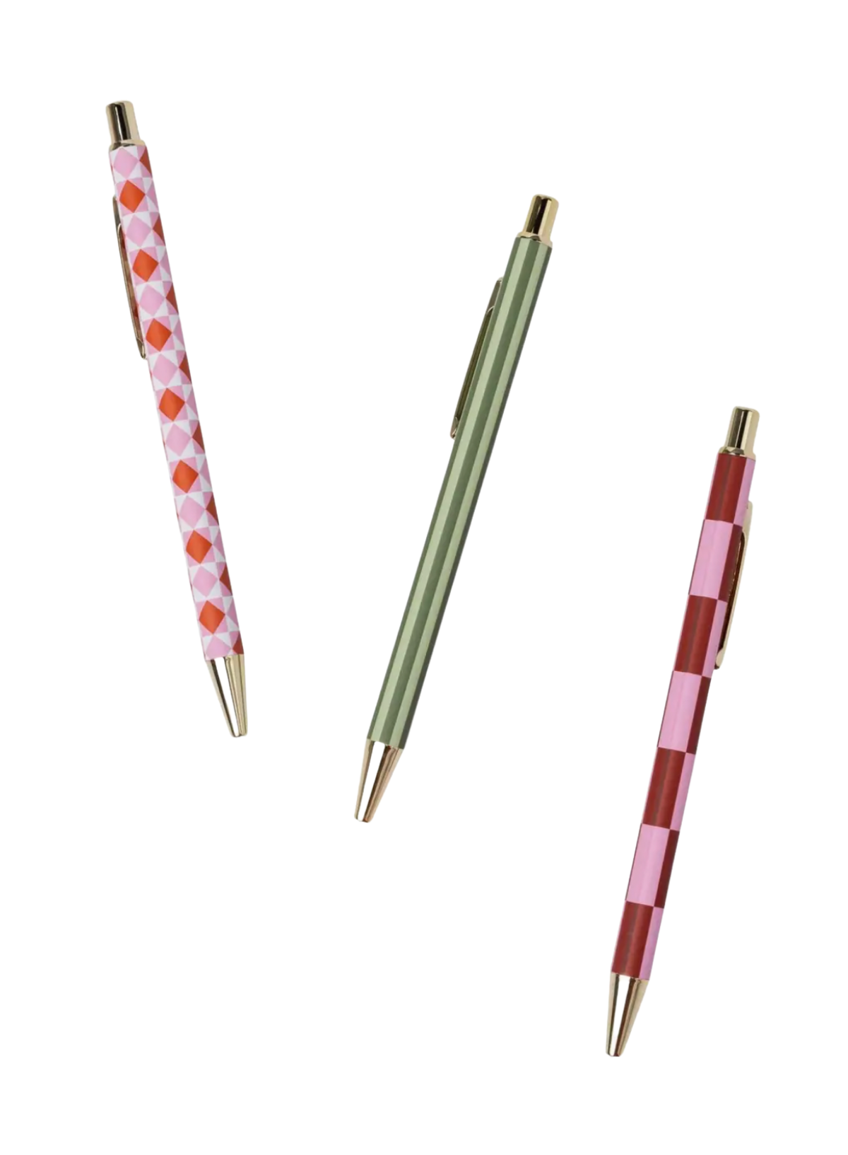 Designworks A Dopo Set of 3 Pens - Diamond, Stripe, Check