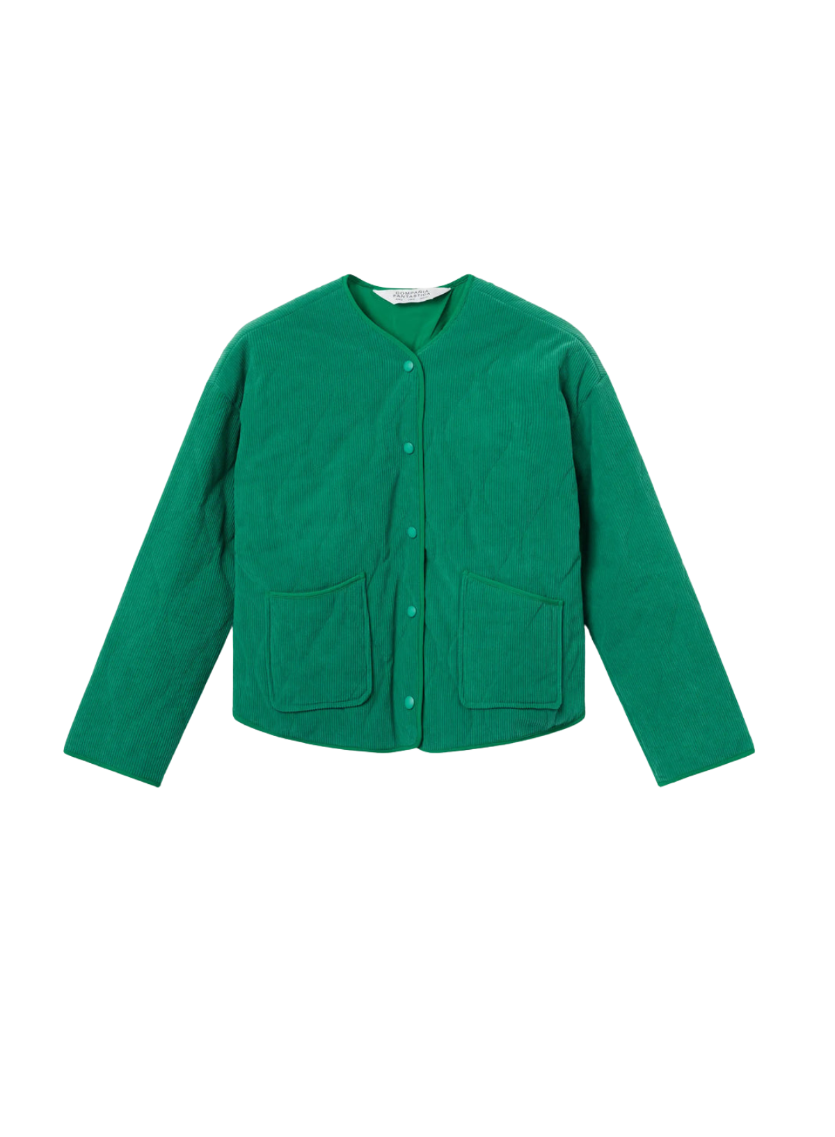 Corduroy Fabric Jacket in Green from Compañia Fantastica