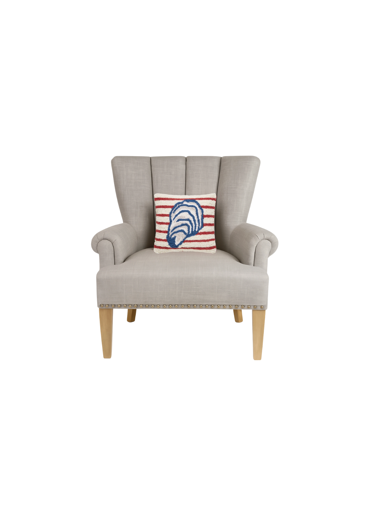 Peking Handicraft Stripe Oyster Hook Pillow