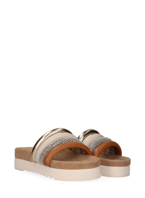 Bali Leather Sandals in Tan-Combi from Maruti