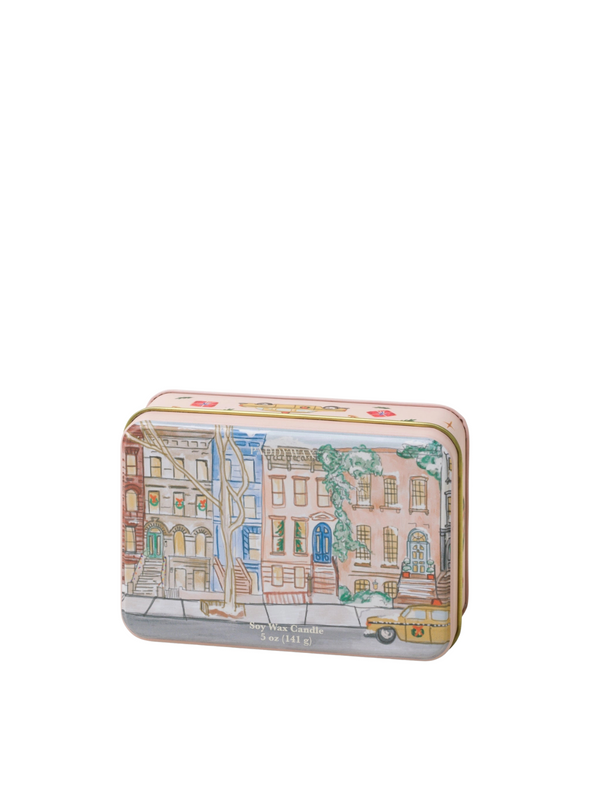 Christmas Tin Candle Brownstone Tangerine & Clove from Paddywax