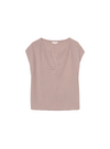 Camelia V-Neck Cap Sleeve Top in Pale Pink from Yerse