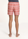 Printed Swim Shorts Diamonds Mahogany Pink from Far Afield