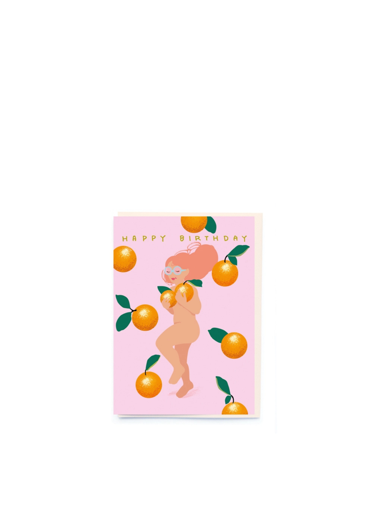 Nudie Girl and Oranges Birthday Card from Noi