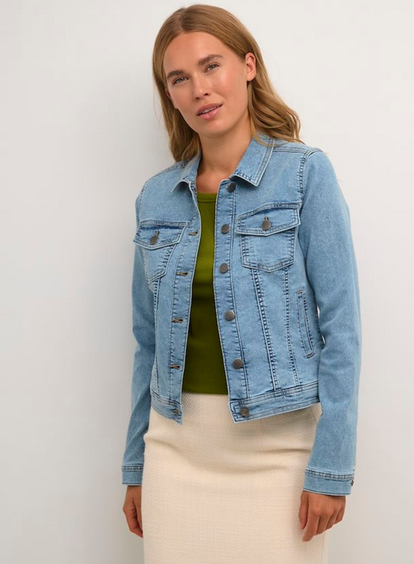 Vicky Jeans Jacket in Light Blue Washed from Kaffe