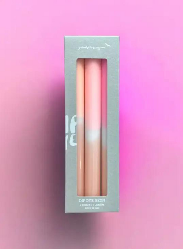 Dip Dye Glossy Platin Candles from Pink Stories