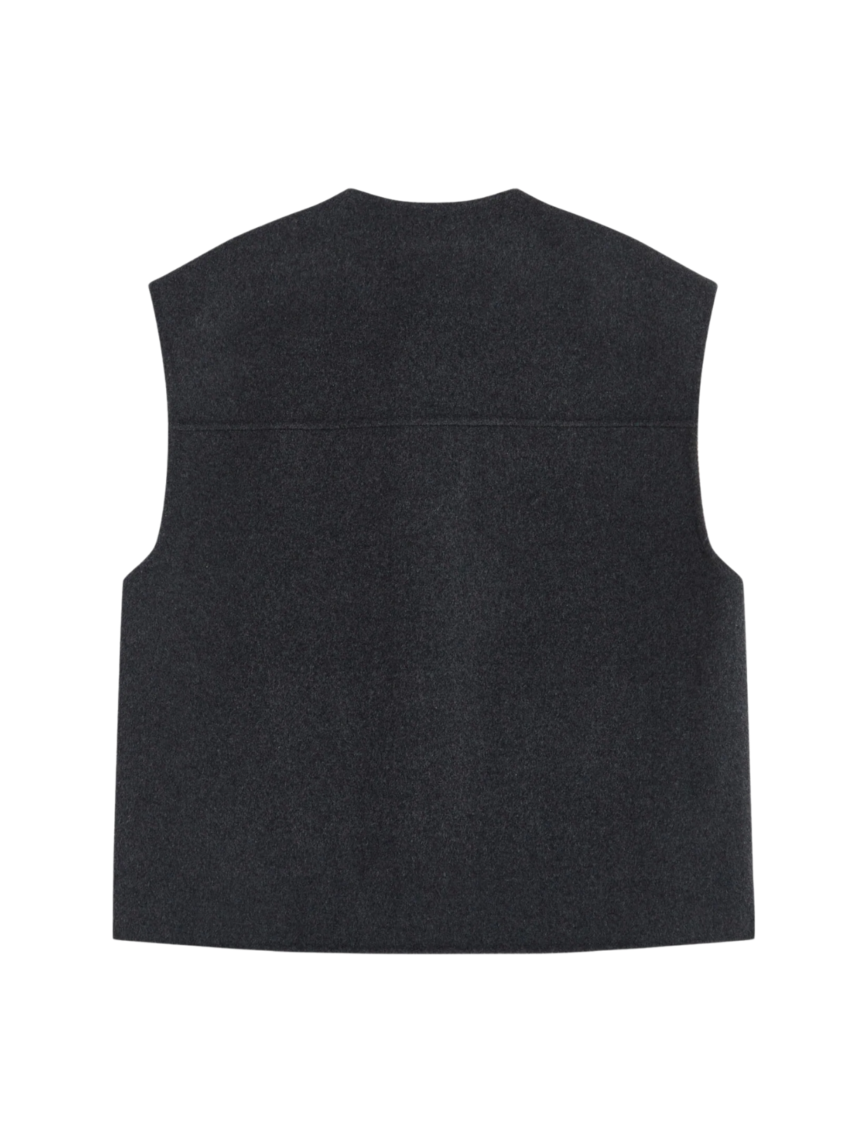 Grace & Mila Oversized Adagio Sleeveless Jacket in Anthracite