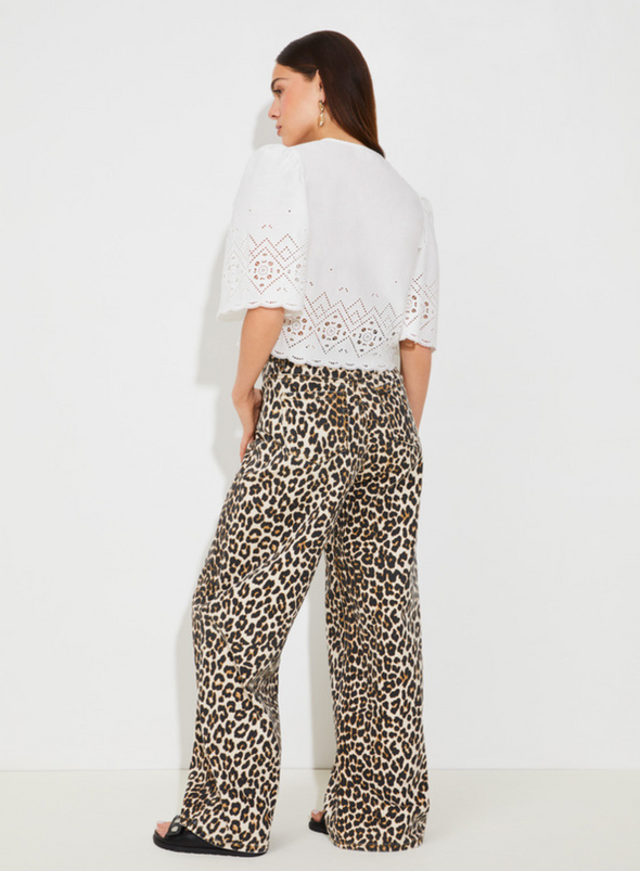 Linda Tie Front Blouse in White from Suncoo