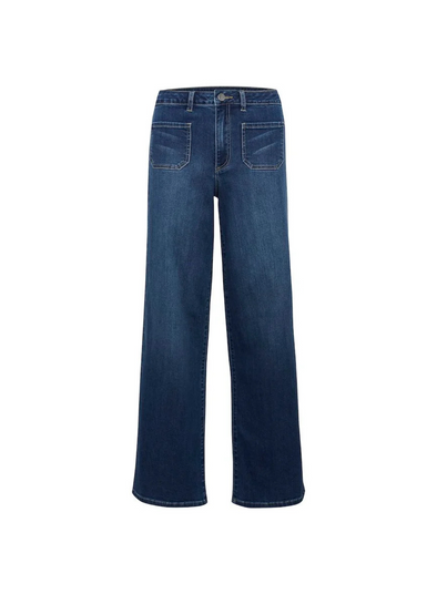 Karla HW Wide Jeans in Medium Blue Wash from Kaffe