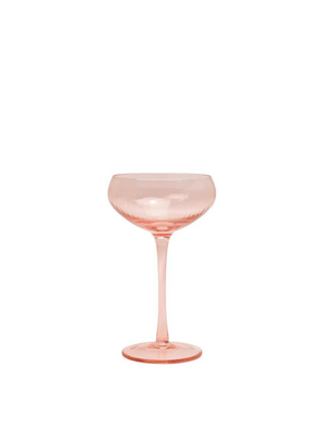 The Lou Coupe Glass Set of 2 in Blush from Designworks Ink