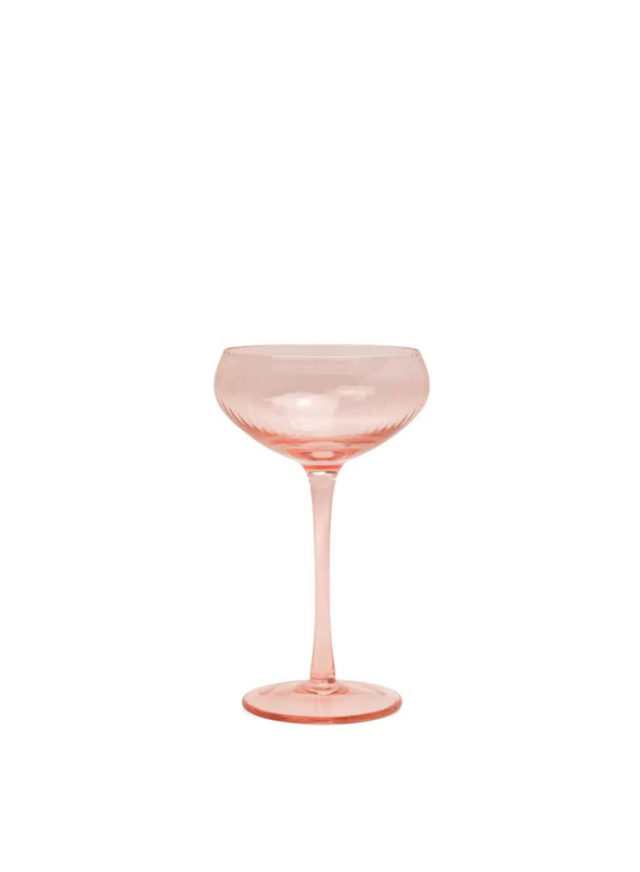 The Lou Coupe Glass Set of 2 in Blush from Designworks Ink