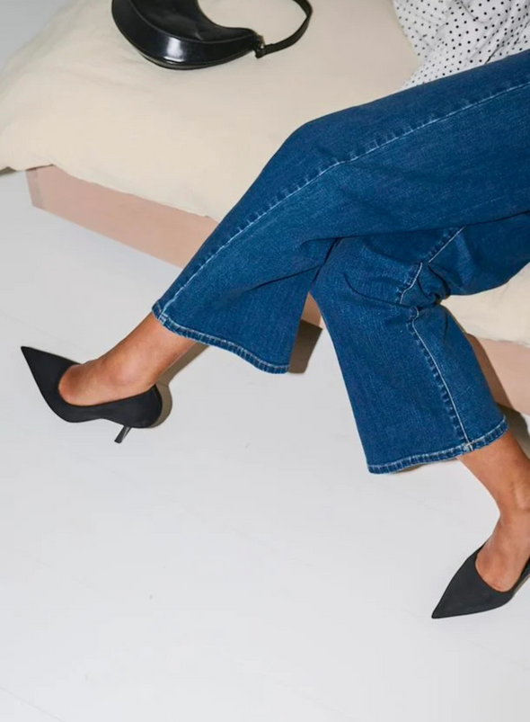 Karla HW Wide Jeans in Medium Blue Wash from Kaffe