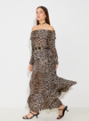 Fado Skirt in Beige Leopard Print from Suncoo