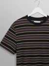 Dean SS Tee in Brush Stripe Charcoal from Wax London