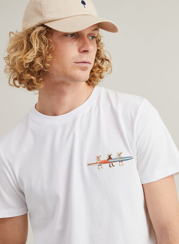 Arcy Cotton T-Shirt in White from Faguo