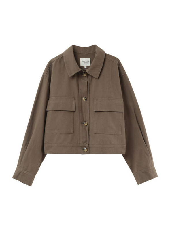 Polette Jacket in Kaki from Grace & Mila