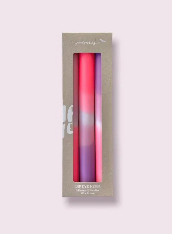 Dip Dye Neon Dirty Rio Candles from Pink Stories
