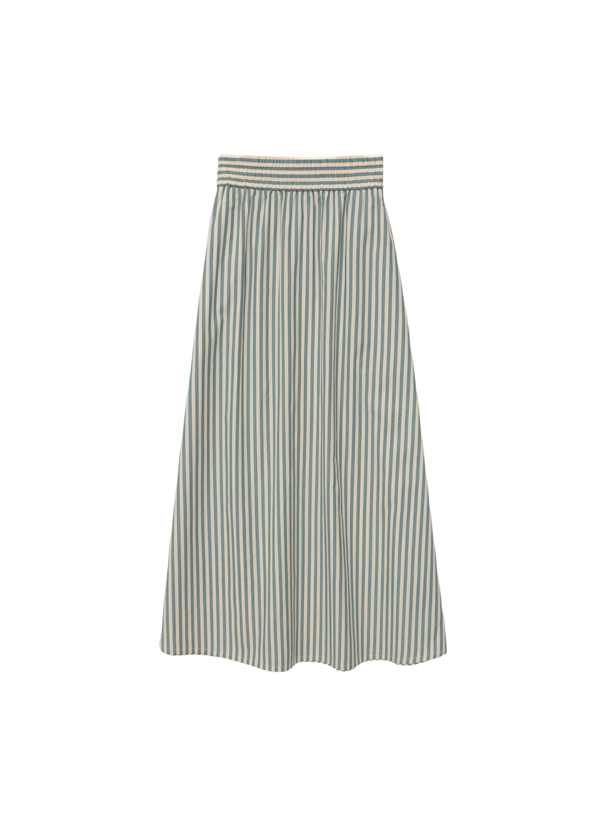 Bubble Long Skirt in Green Stripes from Yerse