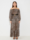 Fado Skirt in Beige Leopard Print from Suncoo