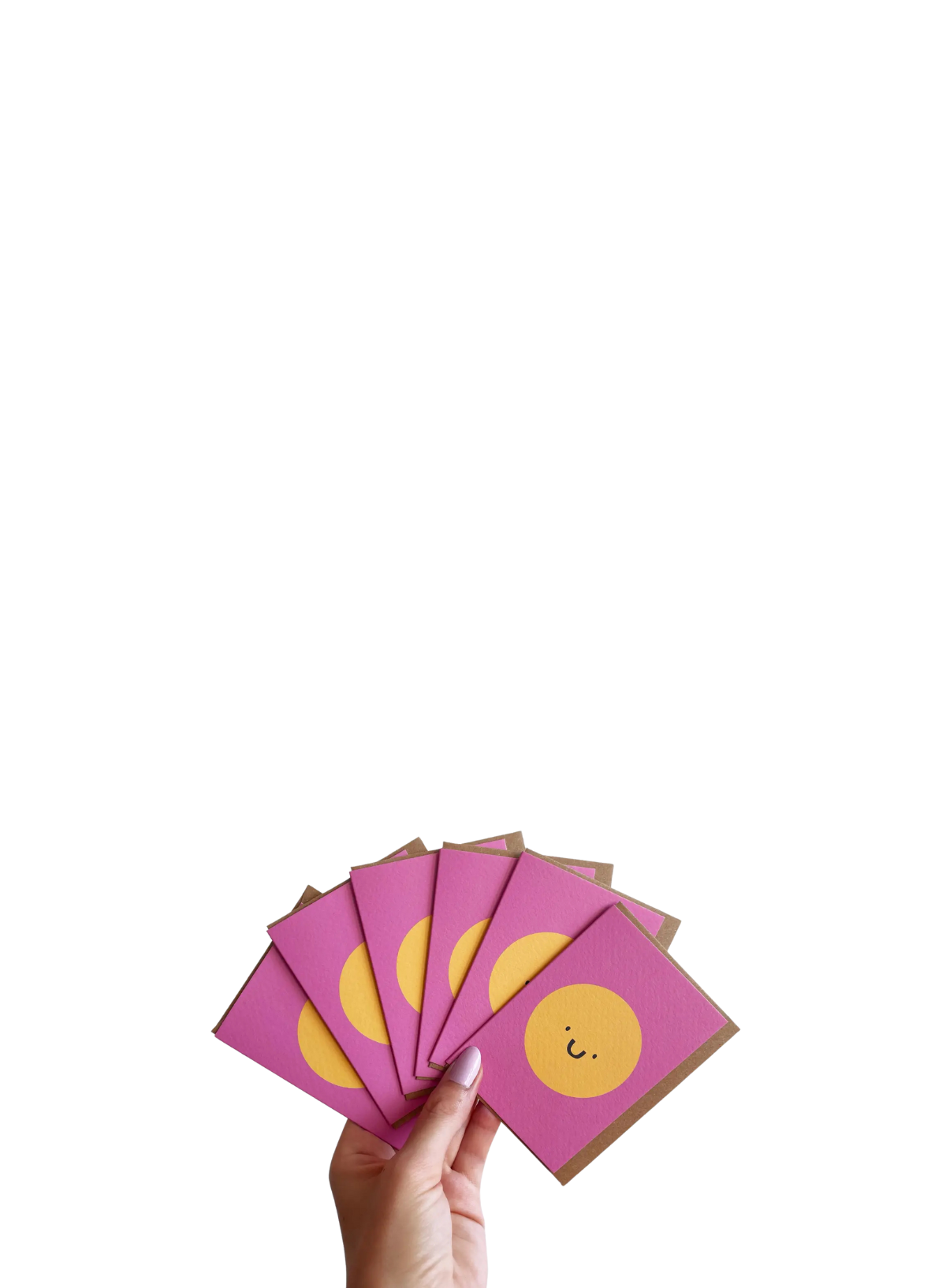 Pack of 6 Mini Smiley Face Cards A7 from Rumble Cards