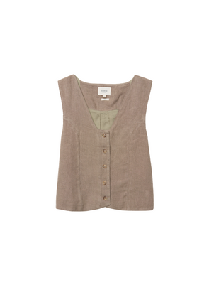 Portofino Waistcoat in Khaki from Yerse