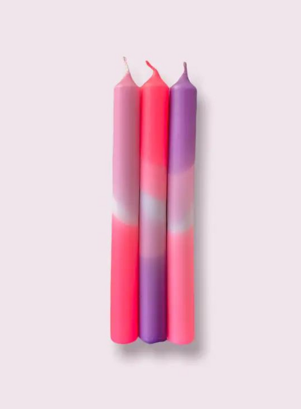 Dip Dye Neon Dirty Rio Candles from Pink Stories