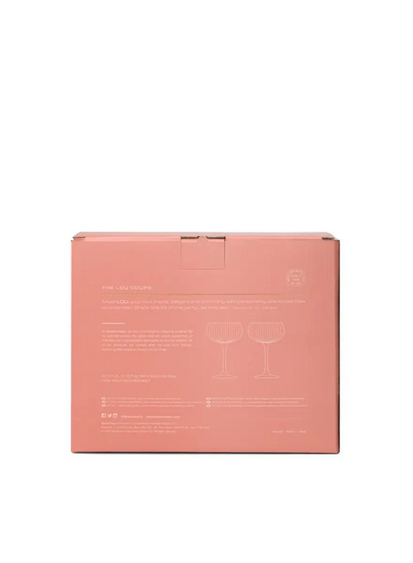 The Lou Coupe Glass Set of 2 in Blush from Designworks Ink