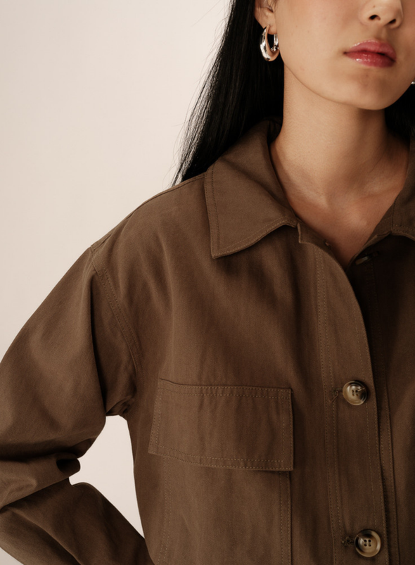 Polette Jacket in Kaki from Grace & Mila