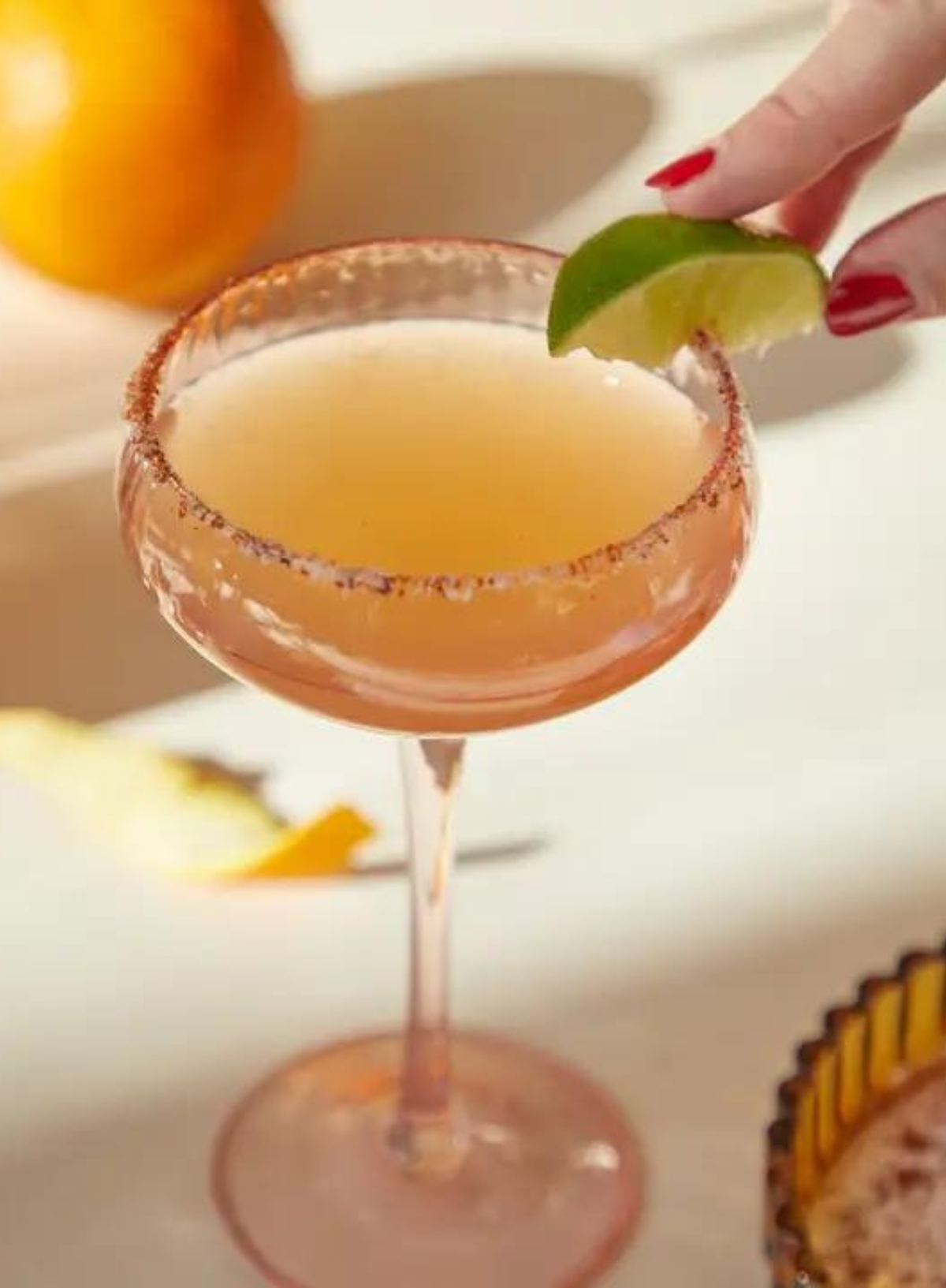 The Lou Coupe Glass Set of 2 in Blush from Designworks Ink