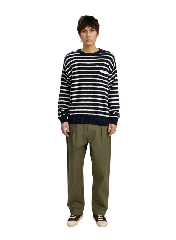 Knud Stripe Pocket Knit in Sky Captain from Anerkjendt