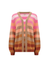 Yvette Cardigan in Multi Ombre Stripe from Sugarhill