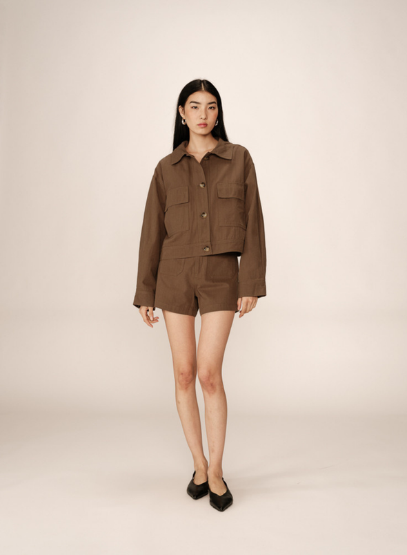Polette Jacket in Kaki from Grace & Mila