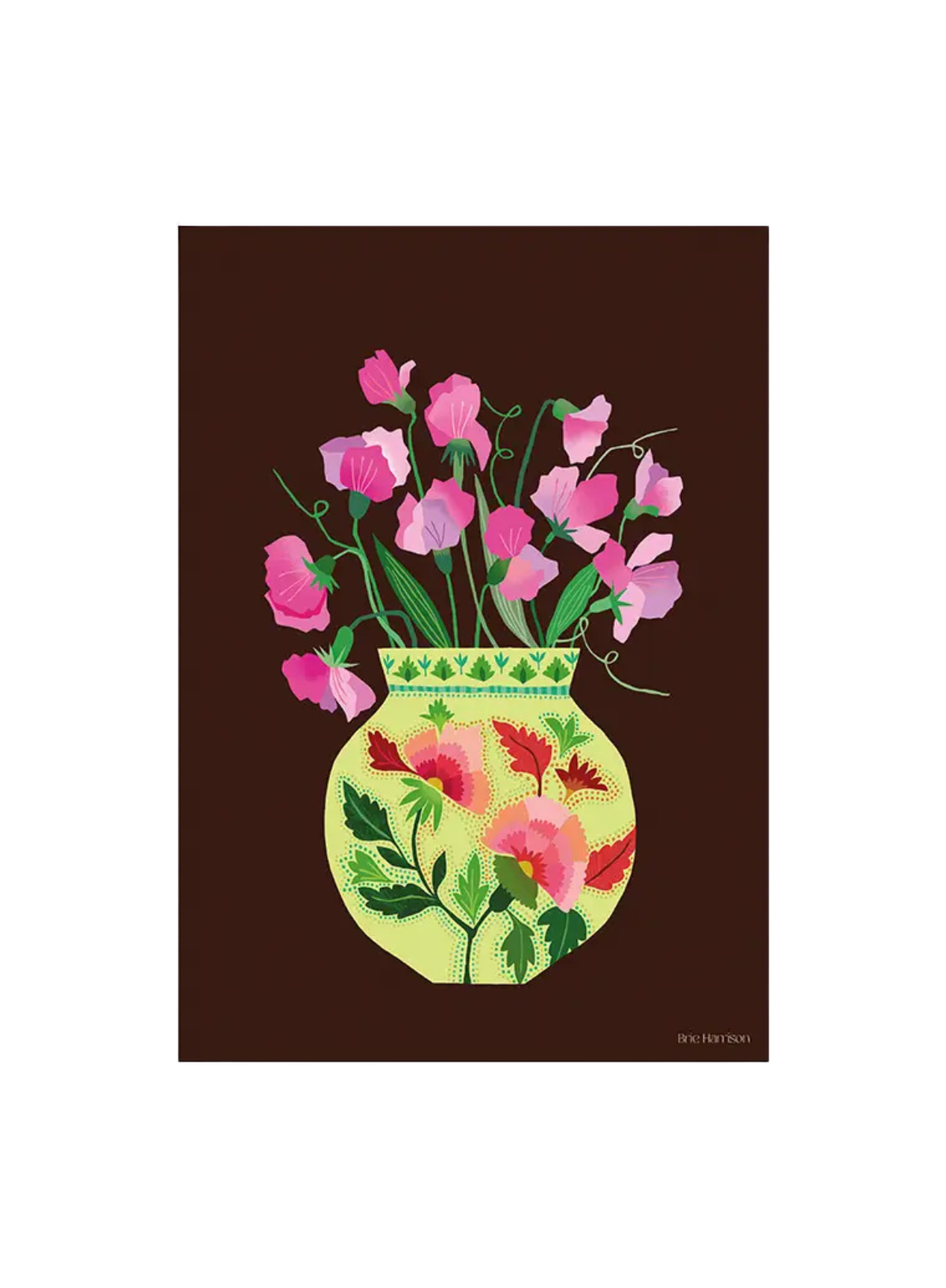 Brie Harrison Sweet Peas Print A4