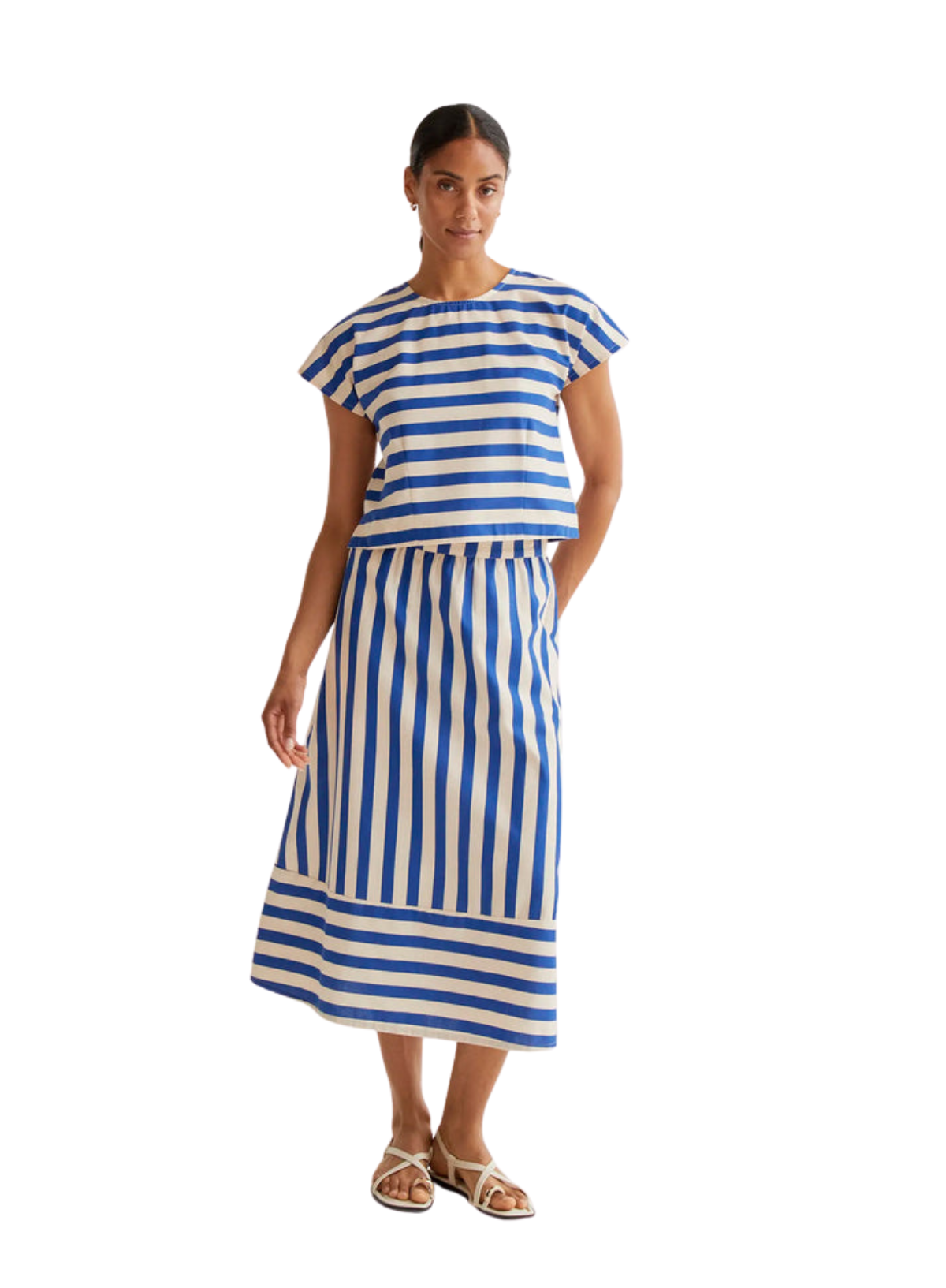 Compañia Fantastica Midi Skirt in Bamboo Blue