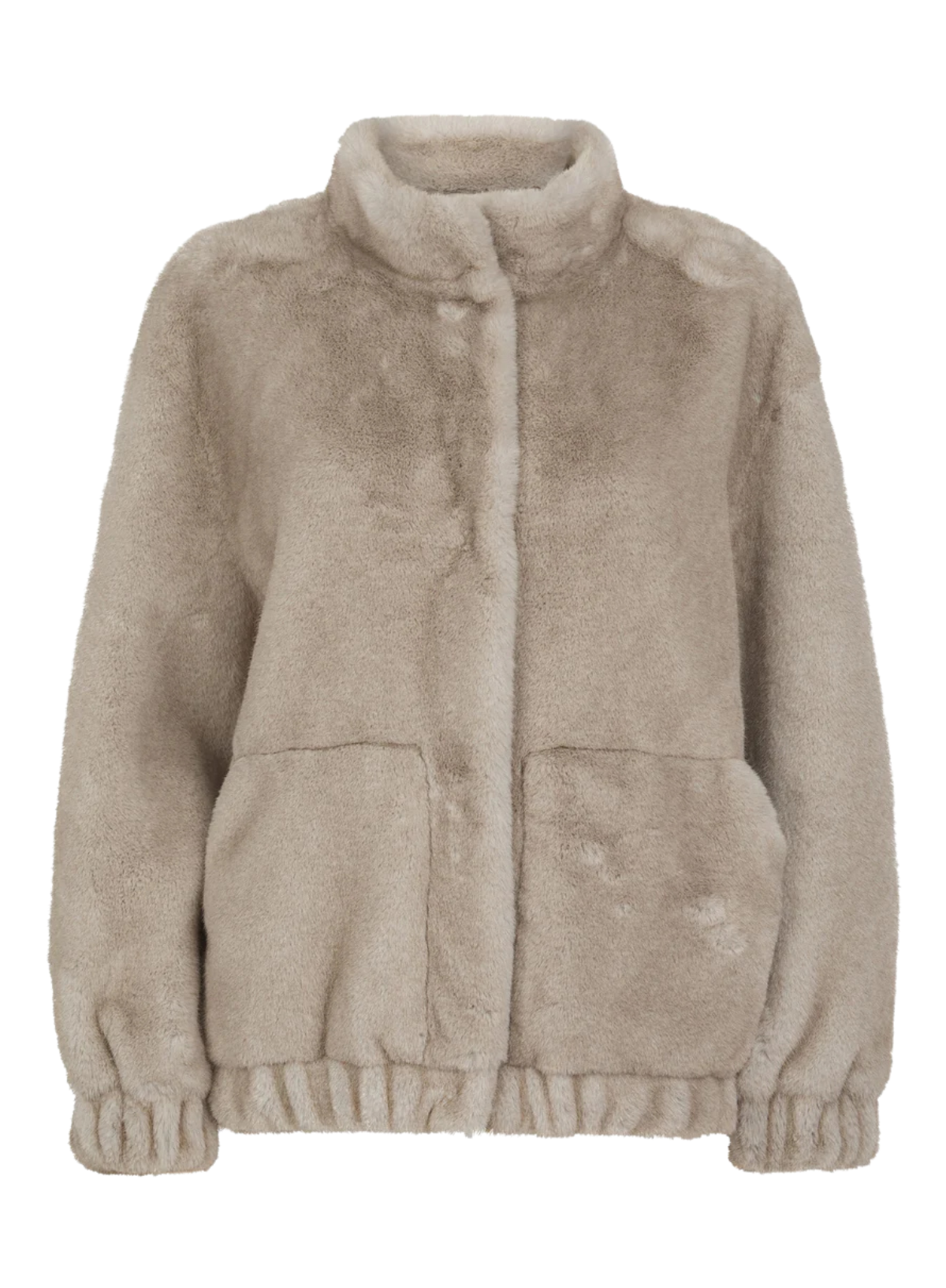 Nooki Aubrey Grey Faux Fur Jacket