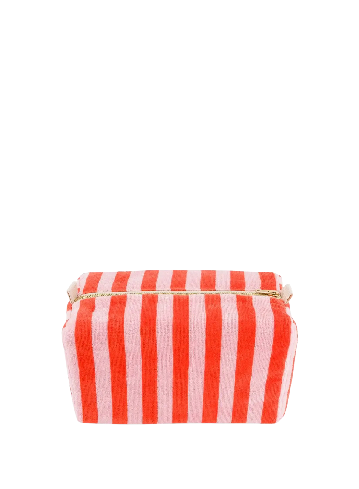 Rose in April Vic Toiletry Bag Terry Pink Tomato Stripes