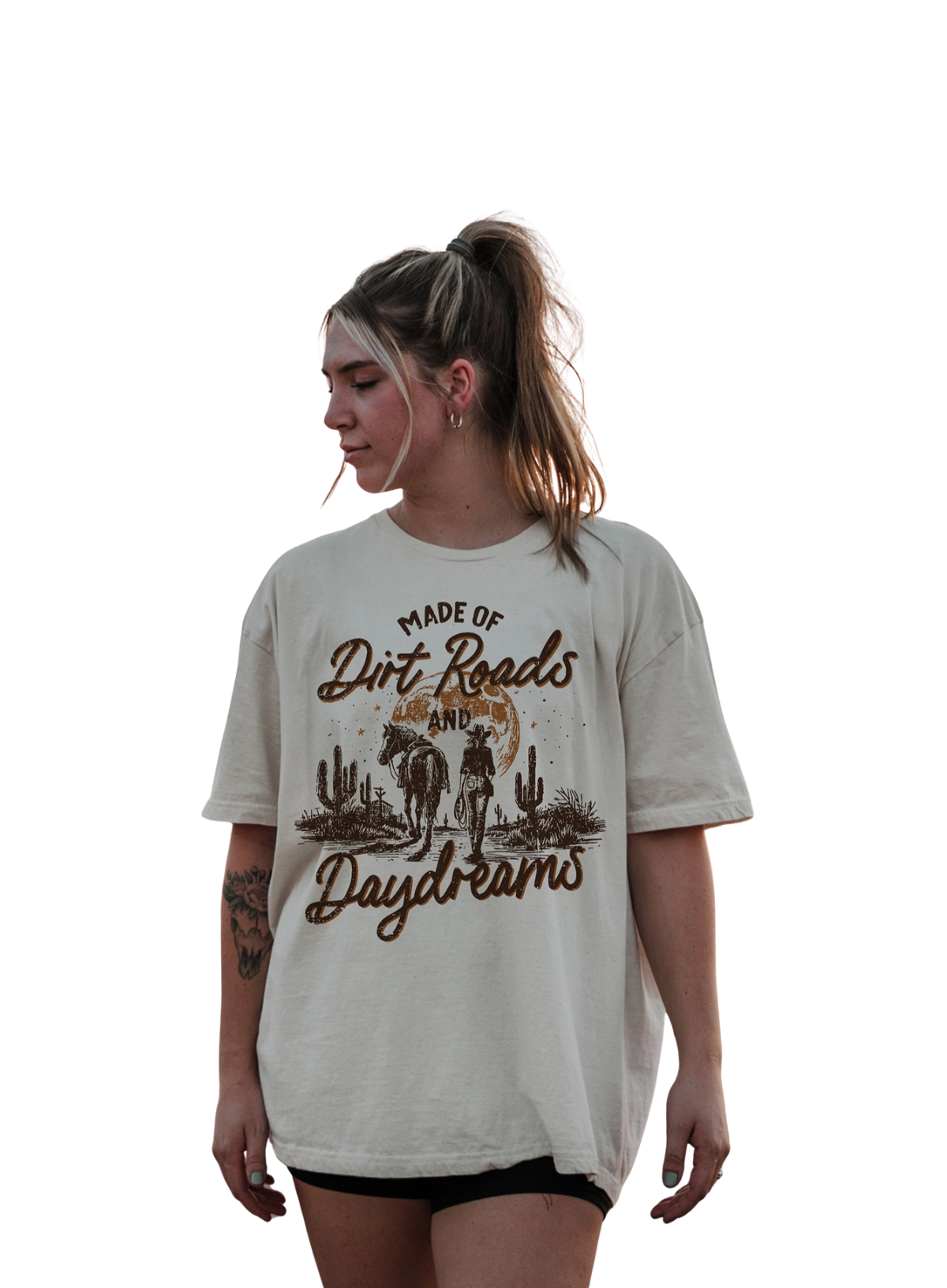 Alley & Rae Dirt Roads and Daydreams Tee in Ivory