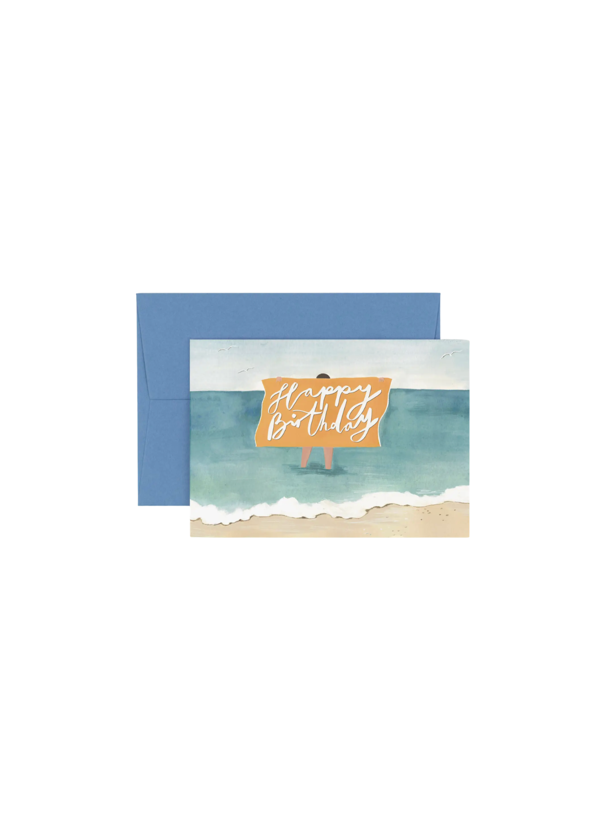 Peggy & Kate Beach Towel Birthday Card