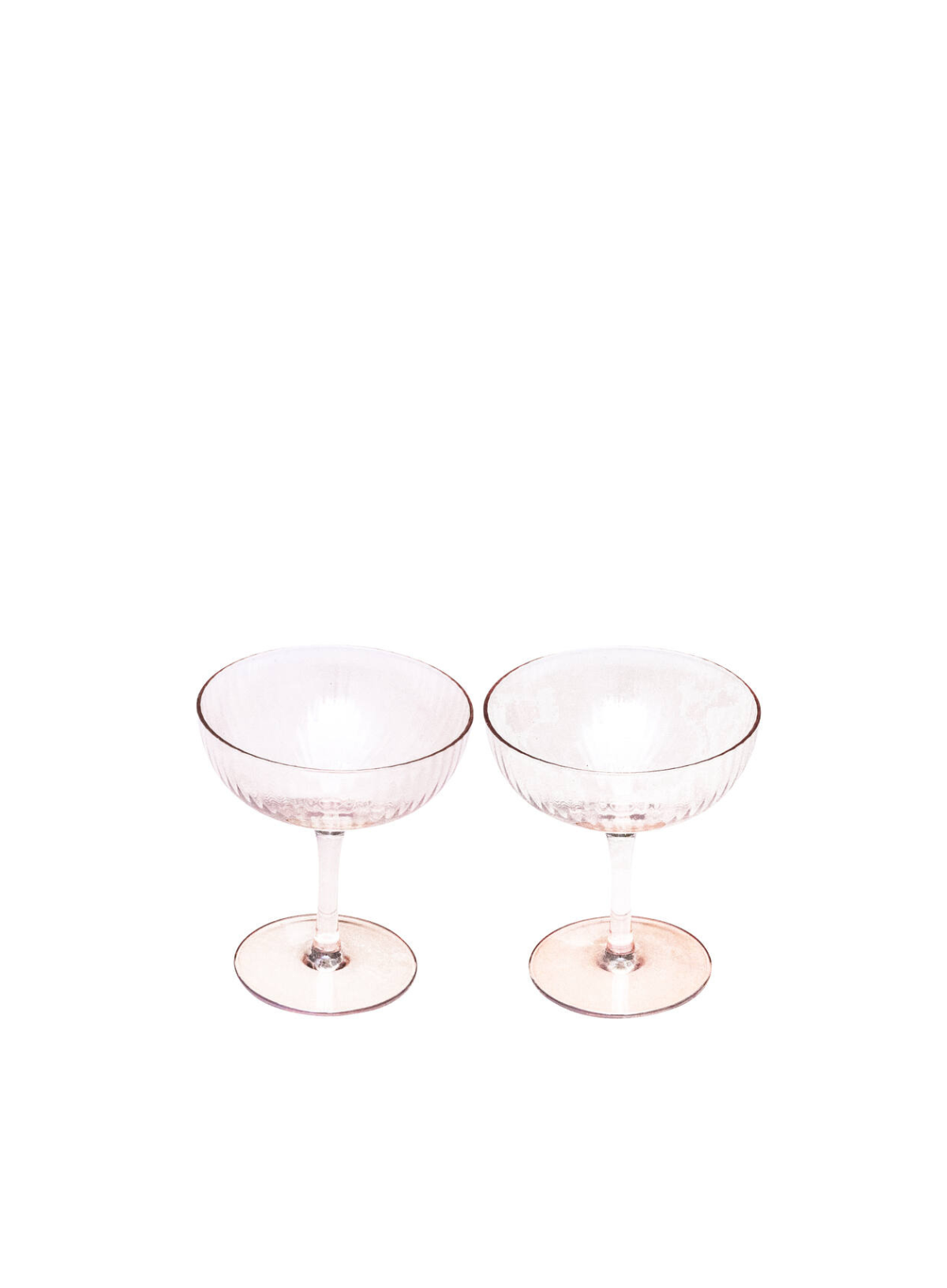 Champagne Coupe Glass 2 Pack Ripple Luster Amber from Vondels