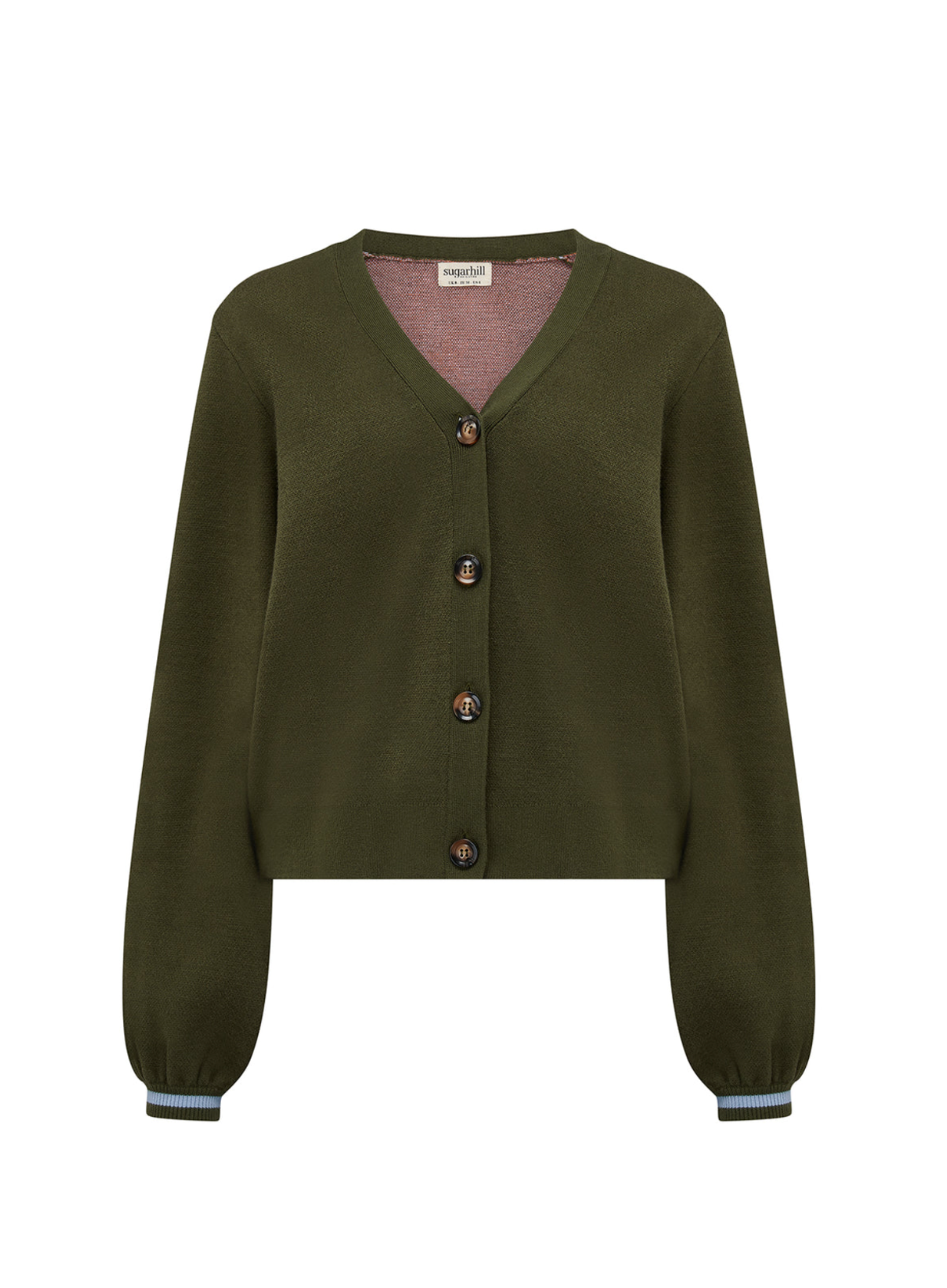 Sugarhill Adrian Leopard Jungle Khaki Cardigan