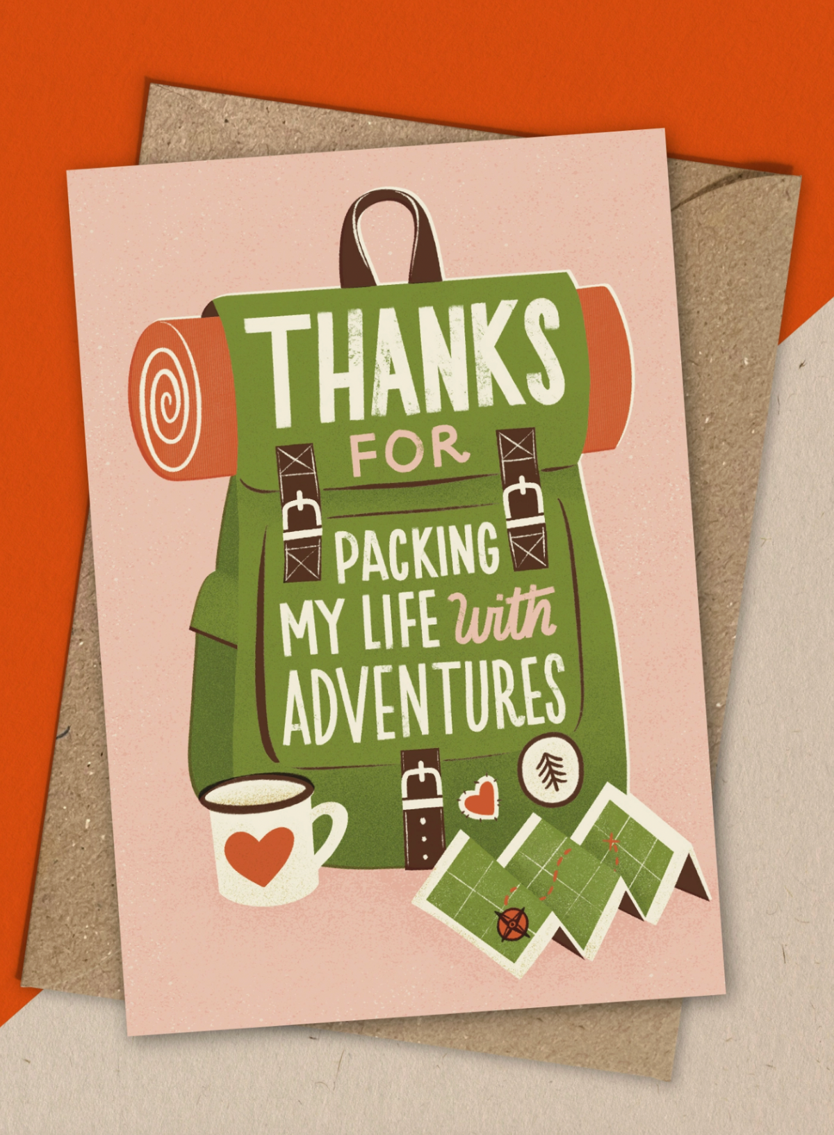 Bird & Co Adventure Pack Hiking, Camping Love Card